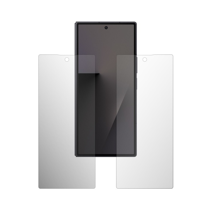 Комплект от 2 x iSkinz външни протектора за екран за Samsung Galaxy Z Fold7 - подходящи за калъфи, невидими Skinz HD, ултрапрозрачни силиконови протектори с пълно покритие, самозалепващи се и гъвкави