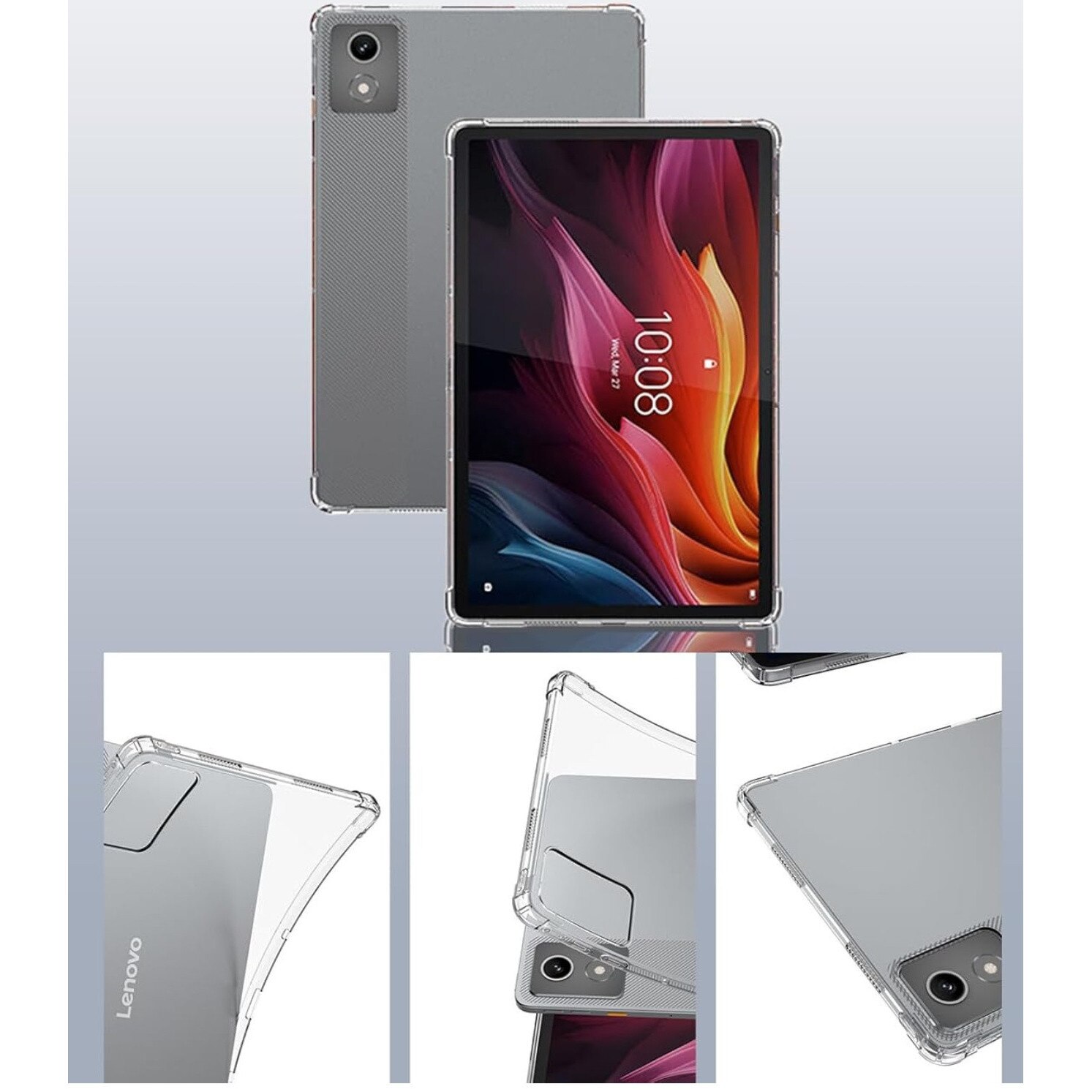 Husa Silicon Transparenta EtuiTab, pentru Lenovo Tab K11 Plus 11.45", Subtire, Protectie Anti-Zgarieturi