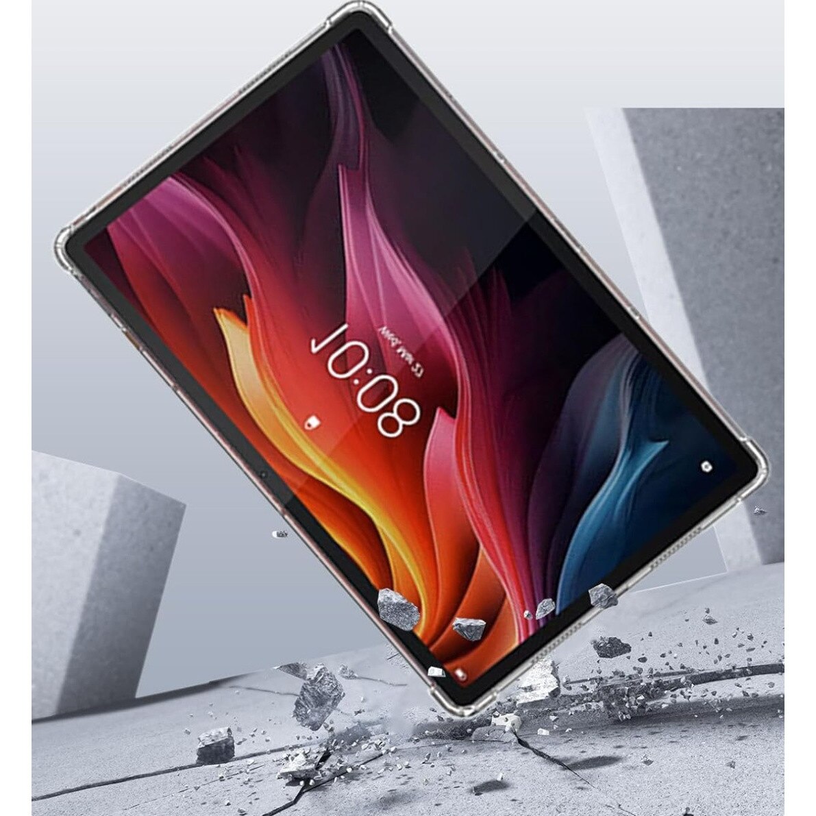 Husa Silicon Transparenta EtuiTab, pentru Lenovo Tab K11 Plus 11.45", Subtire, Protectie Anti-Zgarieturi