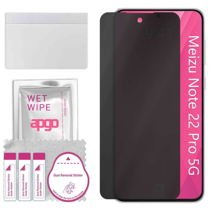 ПОВЕРИТЕЛНОСТ apgo защитно стъкло за Meizu Note 22 Pro 5G – хибридно стъкло, пълно лепило, гъвкаво стъкло