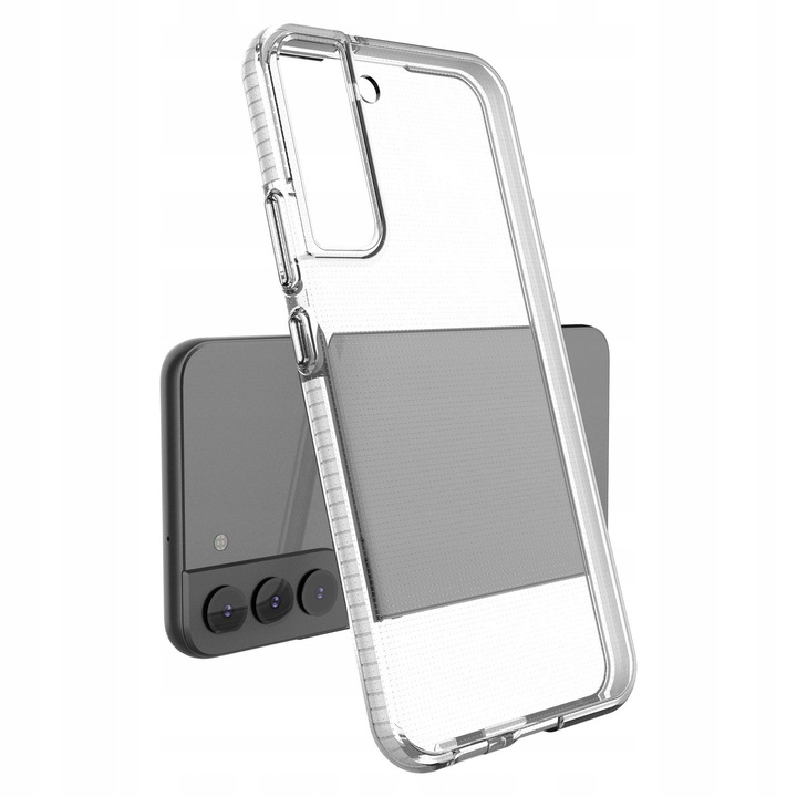 Husa telefon HURTEL Spring Case ultracienka TPU, transparenta, cu rama colorata, pentru Samsung Galaxy S22+, 1mm grosime