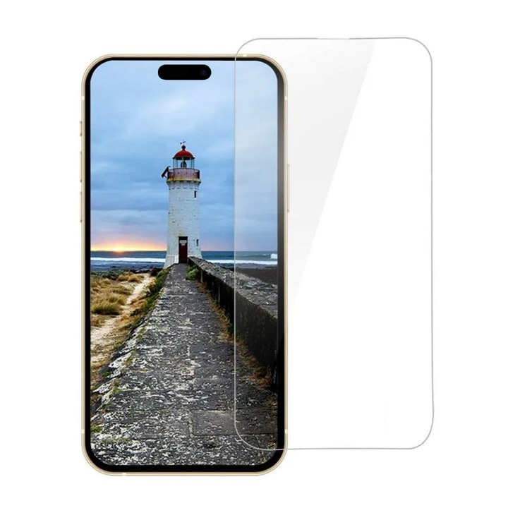 Фолио за iPhone 16 Pro (комплект от 10) - ANANK 3D 1X подсилен извит протектор за екран - прозрачен