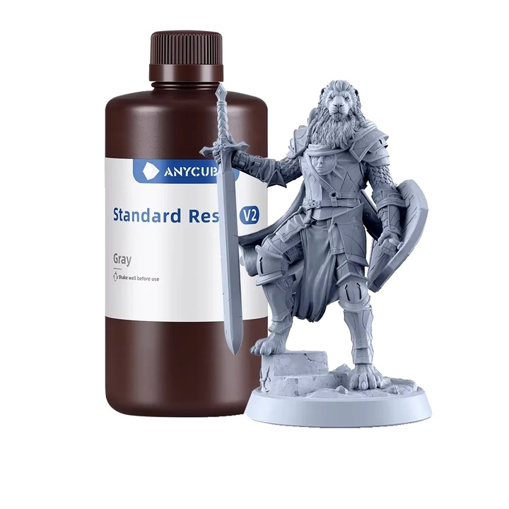 3D gyanta, 20 kg, szürke, folyékony formula, LCD nyomtatókkal kompatibilis