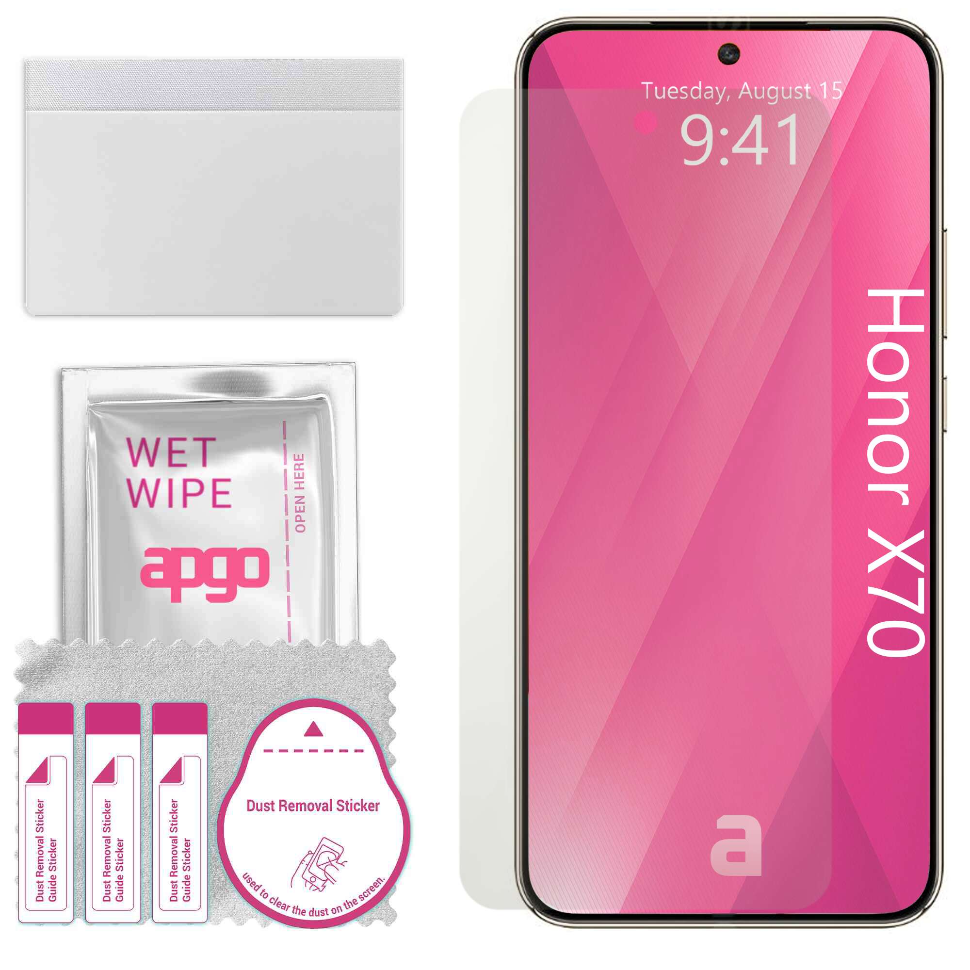 Folie de protectie MAT MATTE apgo pentru Honor X70 – autoadeziva, afisare completa, hidrogel, anti-zgarieturi, full glue, 5D