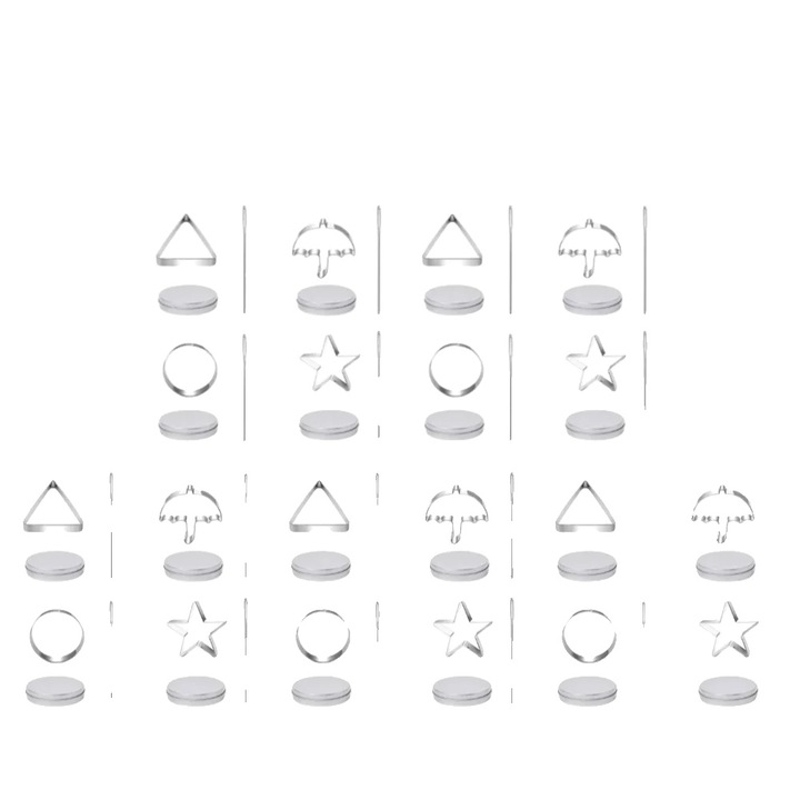 Set forme prajituri din otel inoxidabil, diverse forme, 2-5 cm