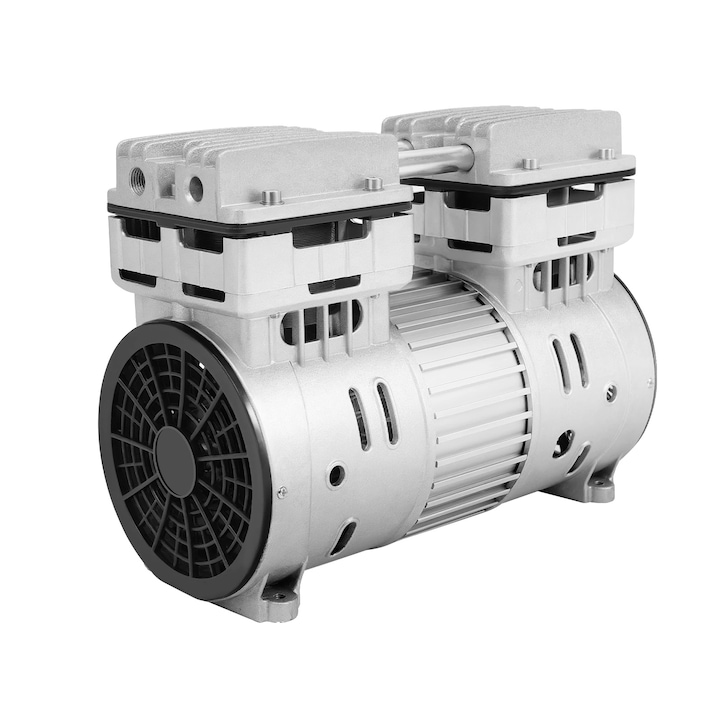 Compresor de aer, design fara ulei, eficienta ridicata, argintiu, 750W, 8 Bar, 145 L/min