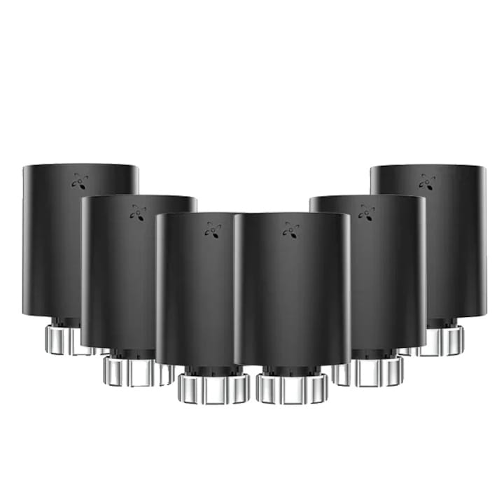Termostat, ZigBee compatibil, control temperatura programabil, set de 6 bucati, negru