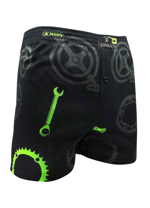 Boxeri barbatesti Lonka, bumbac 100%, croiala clasica, negru