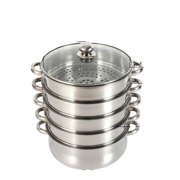 Set oale aburitoare 5 etaje, inox, 30cm