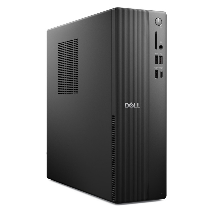 Настолен компютър Dell Slim ECS1250, ECS1250.RPLS-R.003.UBU, Intel Core i5-14400 (10-ядрен), Intel UHD Graphics 730, 8GB 4800MHz (1x8GB) DDR5, Black