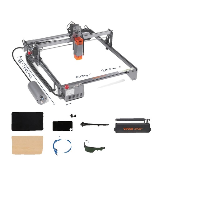 Gravor laser 10W cu role rotativa, performanta ridicata, design prietenos, 400x400mm