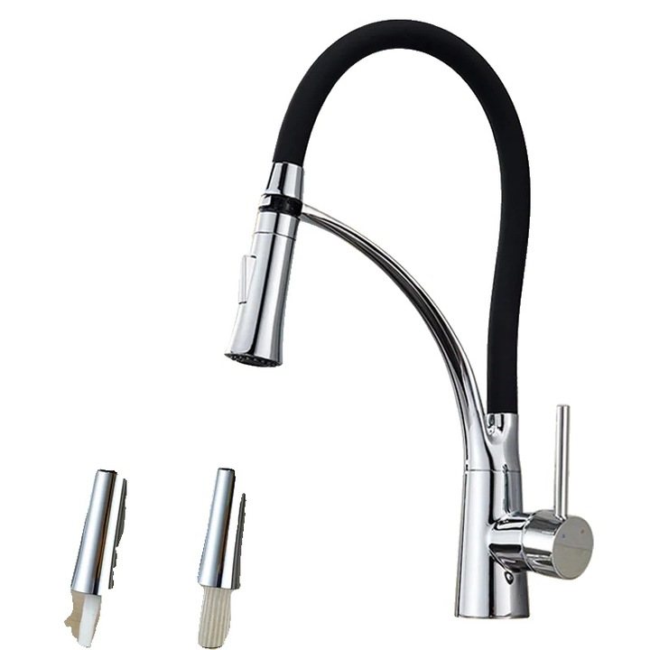 Pultra szerelhető szaniter csaptelep, egykaros, krómozott, forgatható