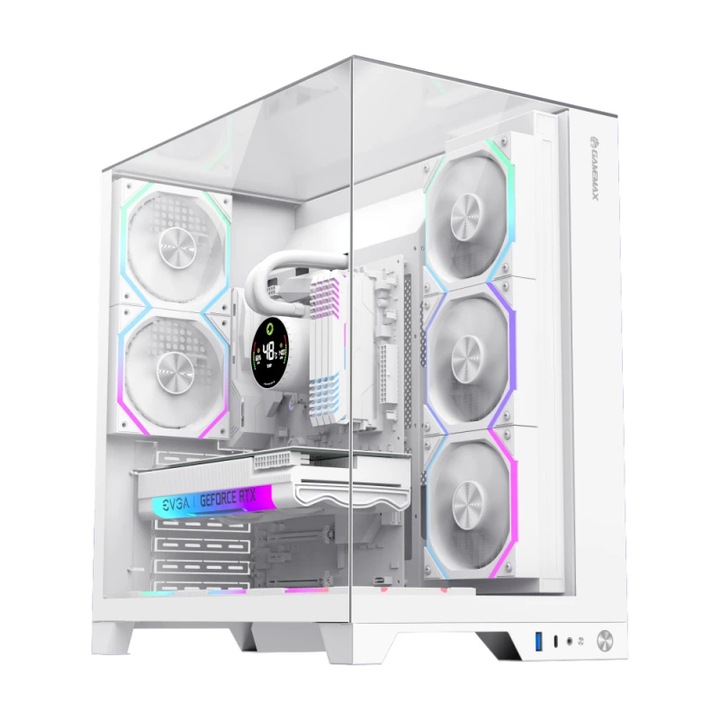 Gamemax Case ATX számítógépház, Infinity Pro White, 5 x 120 mm-es címezhető RGB ventilátorok GM-14100903091