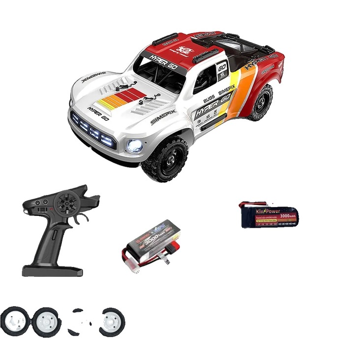 Masinuta RC, MJX 14211 2B, 4WD, viteza maxima 75 km/h, dimensiuni 350x185x120mm, multicolor