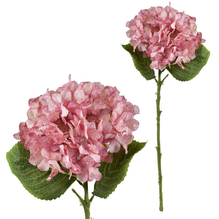 Hortensie artificiala, Mondex, 52cm, aspect natural, fara intretinere