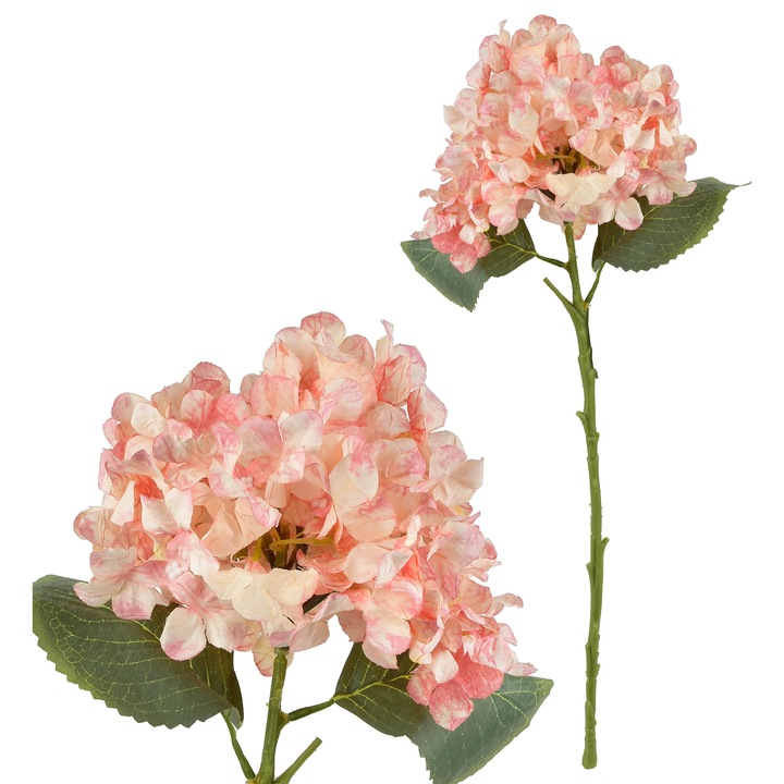Hortensie artificiala, Mondex, 52cm, aspect natural, fara intretinere