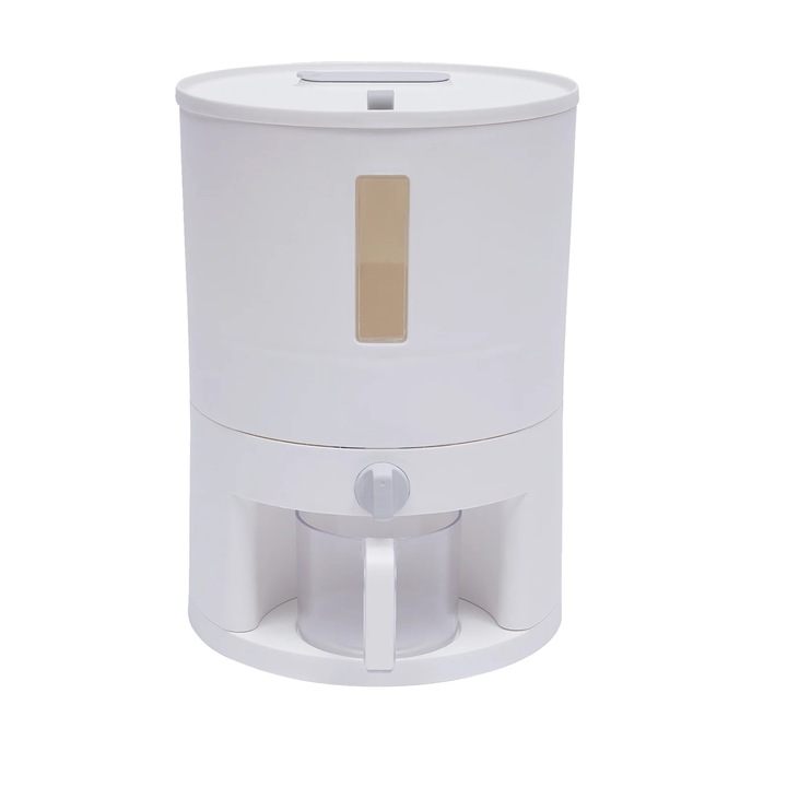 Cutie alimentara, 12L, alb, cu capac etans si cana de masurare inclusa