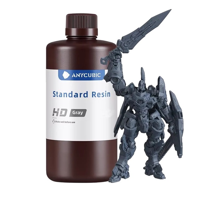 3D gyanta, 20 kg, HD szürke, alacsony viszkozitású, nagy pontosságú