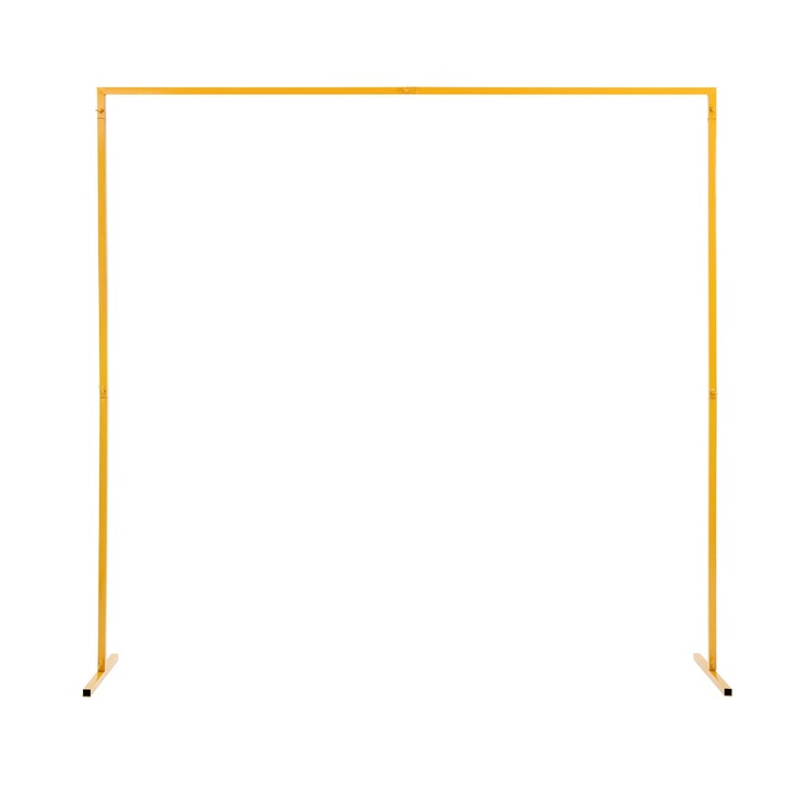 Esküvői ív, elegáns design, masszív tartó, arany, 2m x 2m