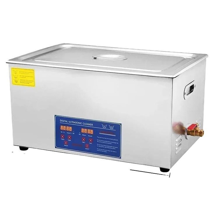 Aparat de curatat ultrasonic, 30L, din otel inoxidabil, design compact, putere de curatare profunda