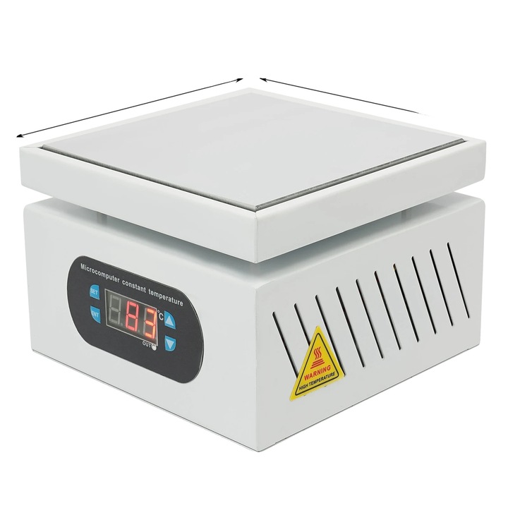Elektromos főzőlap, 500W, 220V, gyors felmelegedés, intelligens hőmérséklet-szabályozás, 150x150mm