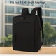 Rusac pentru laptop HAGAETHI®, 15.6 inch, port USB, multi buzunare, impermeabil, negru