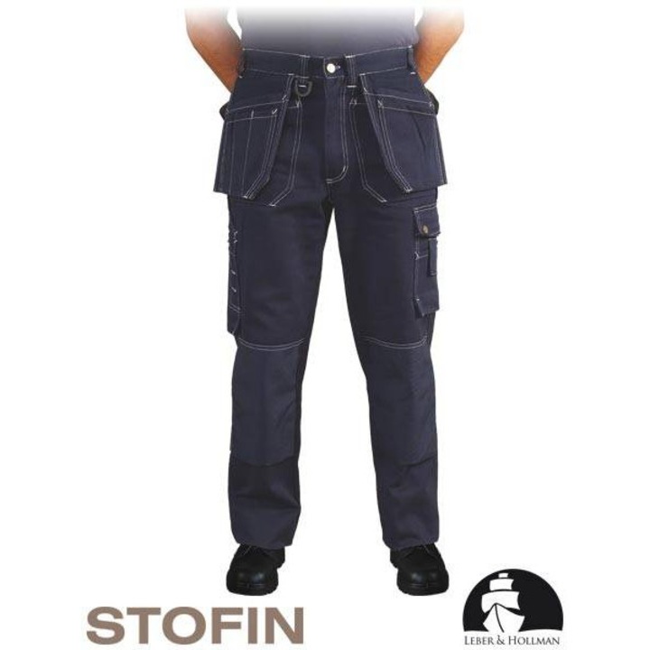 Pantaloni de protectie din bumbac navy-blue LH-STONER 48 Bleumarin