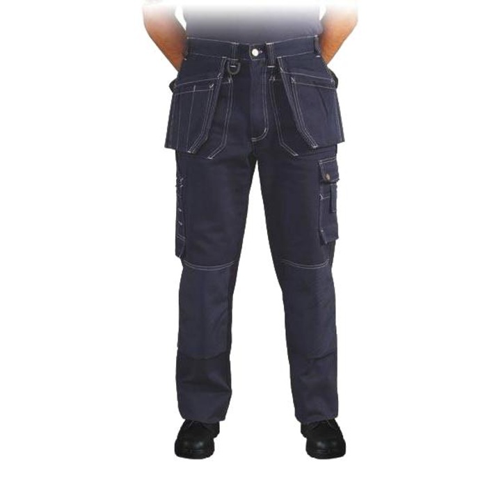 Pantaloni de protectie din bumbac, Leber & Hollman LH-STONER, 56, Bleumarin