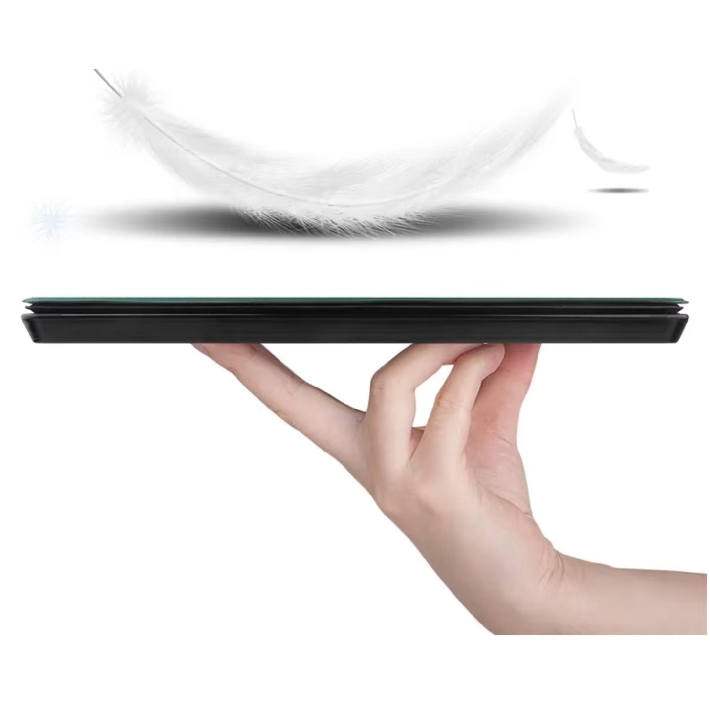 Husa din Piele Ecologica pentru Microsoft Surface Pro 13" – Neagra, Suport Integrat, Inchidere Magnetica, Microfleece, Set cu Tastatura