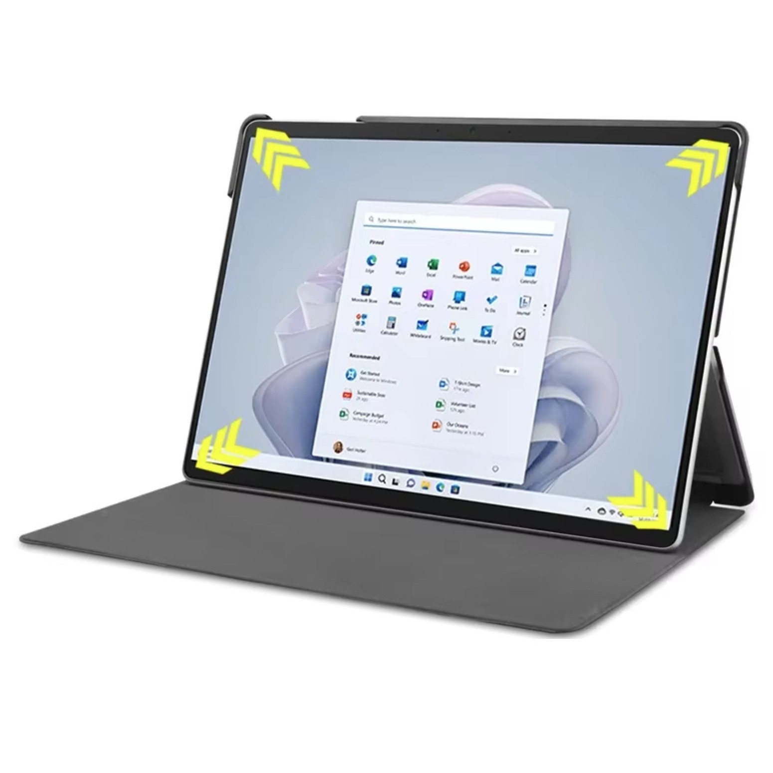 Husa din Piele Ecologica pentru Microsoft Surface Pro 13" – Neagra, Suport Integrat, Inchidere Magnetica, Microfleece, Set cu Tastatura