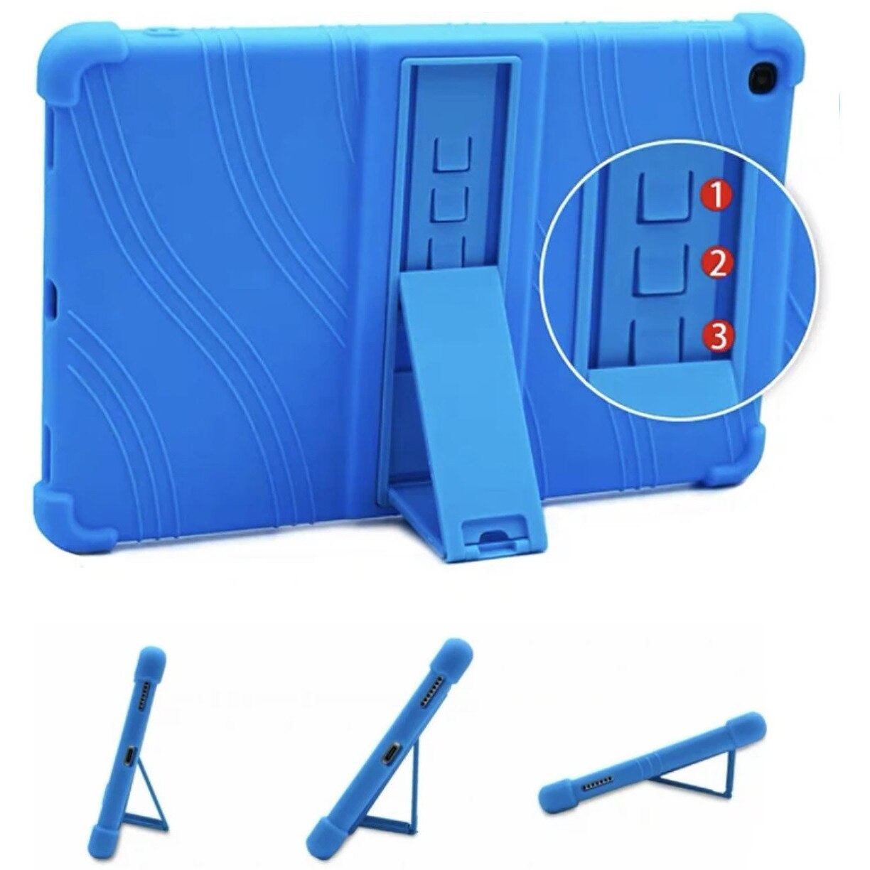 Husa din silicon EtuiTab pentru TCL Tab 10 Gen2, antiderapanta, suport incorporat, negru, 10.36 inch