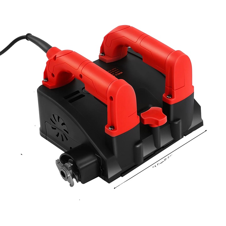 Rindele electrica, 1200W, adancime ajustabila 1-4 mm, negru-rosu