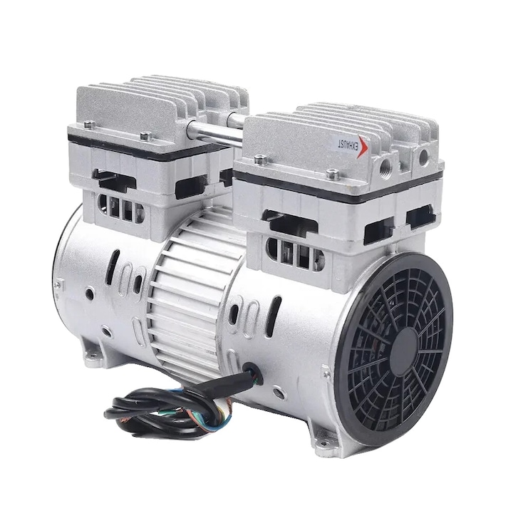 Compresor de aer, 750W, functionare silentioasa, argintiu, 29x15x24cm