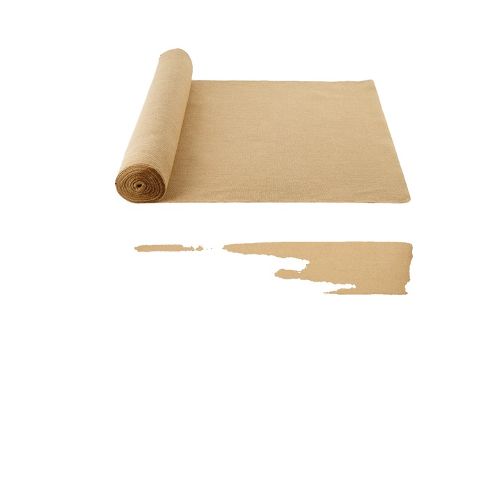 Rola de tesatura din iuta naturala, 40x150ft, rezistenta pentru crafting si gradinarit