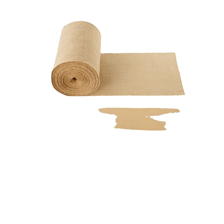 Természetes juta szövet tekercs, 35,5 cm x 45,5 m, tartós kézműveskedéshez és kertészkedéshez, 2 darabos készlet
