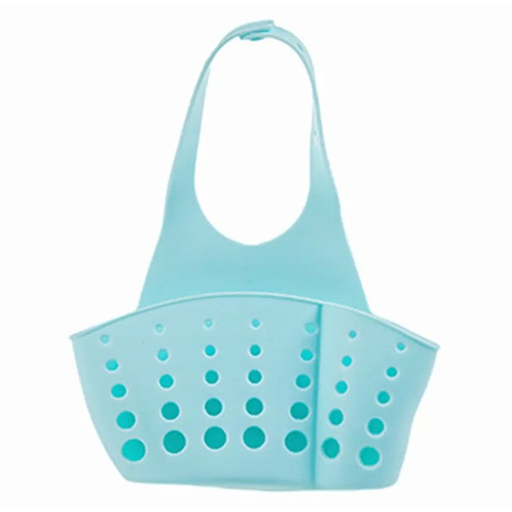 Set 2 Suporturi pentru burete din silicon cu gauri pentru scurgerea apei, agatatoare reglabila, multifunctional, Menta