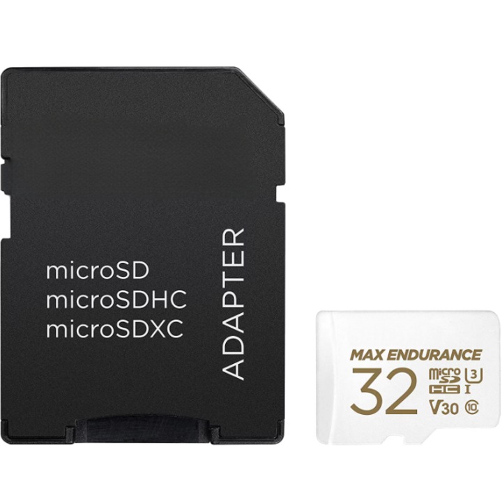 Карта памет micro SD Max Endurance Video 32 GB, Клас 10, V30, UHS-I U3 + адаптер
