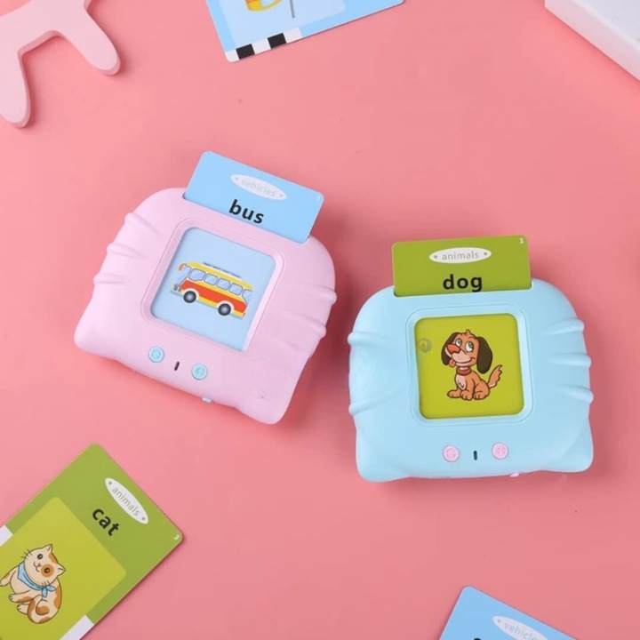 Masina de invatare cu cititor de carduri, Jucarie Montessori