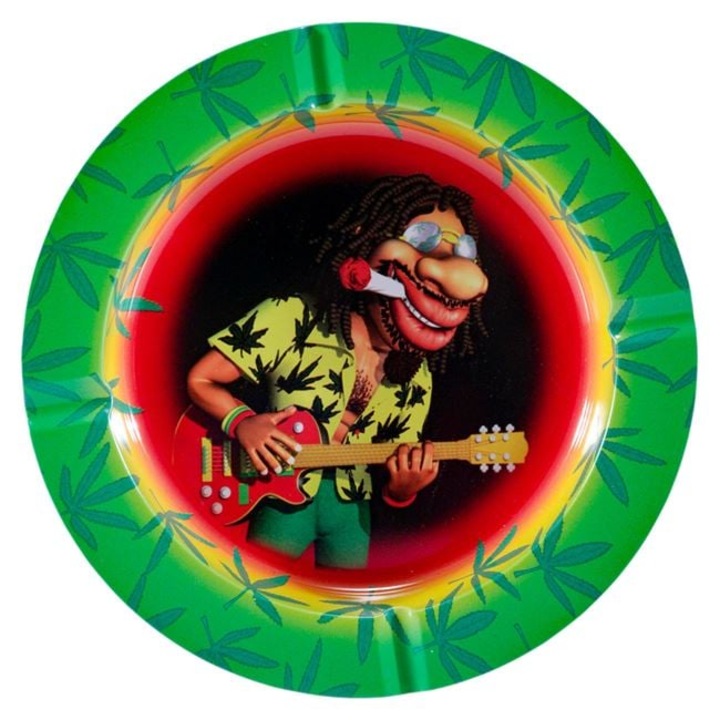 Scrumiera Metalica Rotunda, Zanox®, cu Model Jamaica 7x7cm