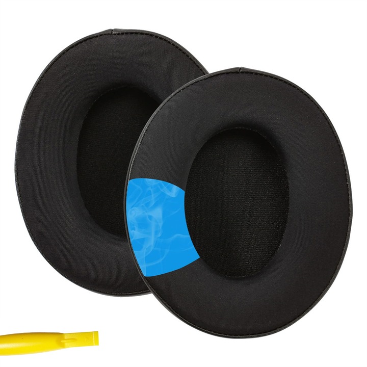 2 db pót hűtőgél fülpárna Sony WH-CH710N / WH-CH700N / WH-XB900N / WH-RF400 vezeték nélküli fejhallgatóhoz - Luxus memóriahab, fekete