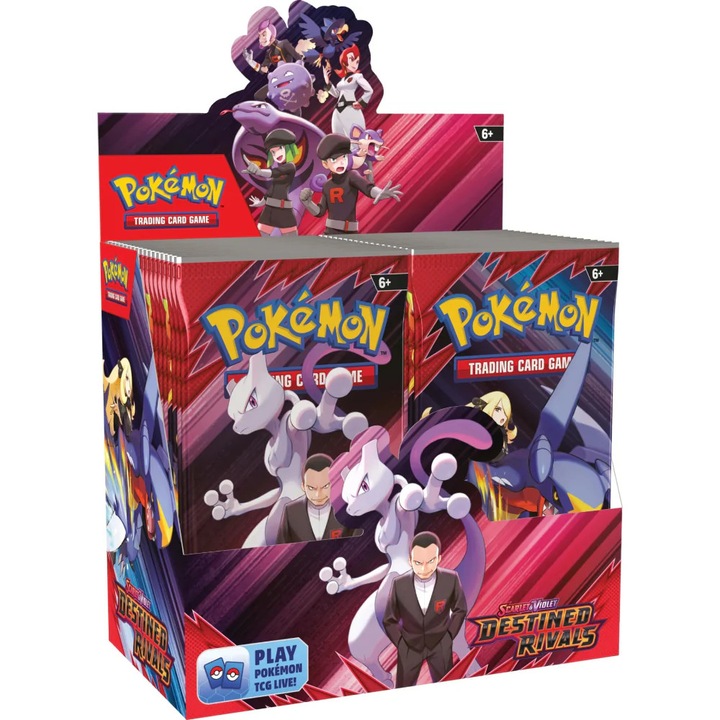 Разширение Konami, Pokemon TCG, SV Destined Rivals, Booster Display, Многоцветен, 6+