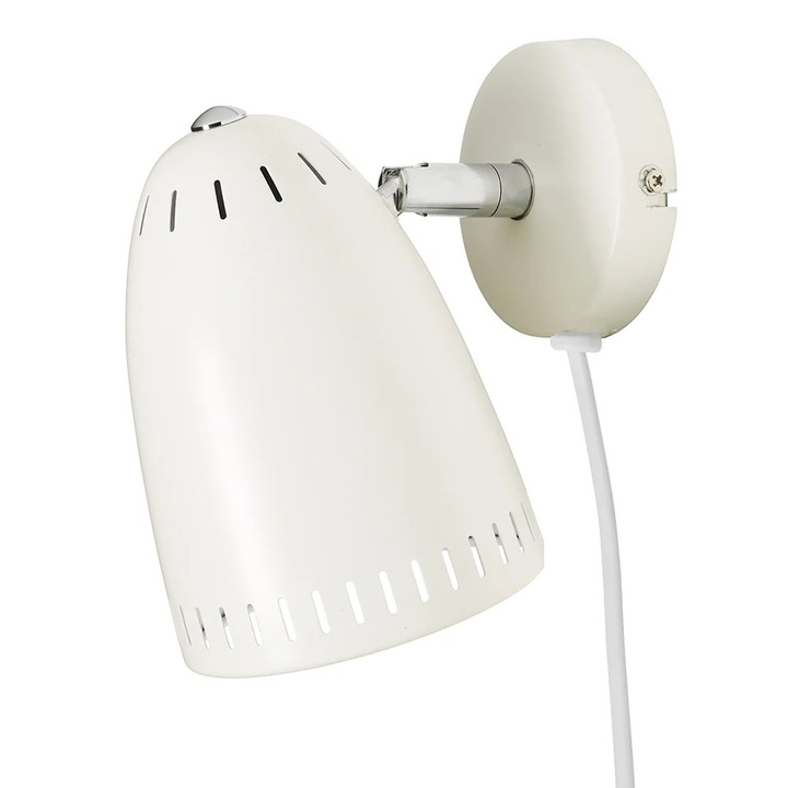 Lampa de perete Superliving din metal Dynamo scurt alb mat alb mat