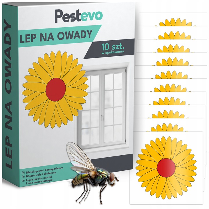 Set Lipici Pentru Feronerie Si Muste, Kuketo, Lipici Rezistent, Care Nu Se Usuca, Eficient Impotriva Mustelor De Fructe Si Altor Insecte Mici, Sigur Pentru Copii Si Animale – Fara Chimicale, Actioneaza Timp De Saptamani Sau Luni, 9.5 x 9.5 Cm