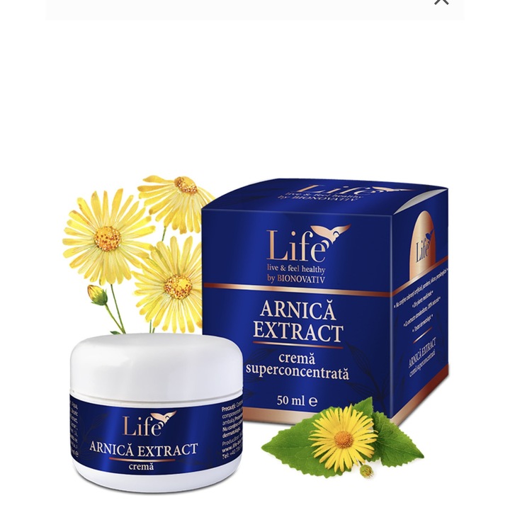 Szuperkoncentrált krém 100%-ban természetes árnikakivonattal 50 ml, Bionovativ