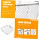 Cos pentru prajit tip friteuza, din Inox, Maner Rabatabil, Forma Patrata, Ideal pentru prajirea si scurgerea alimentelor, 20 cm