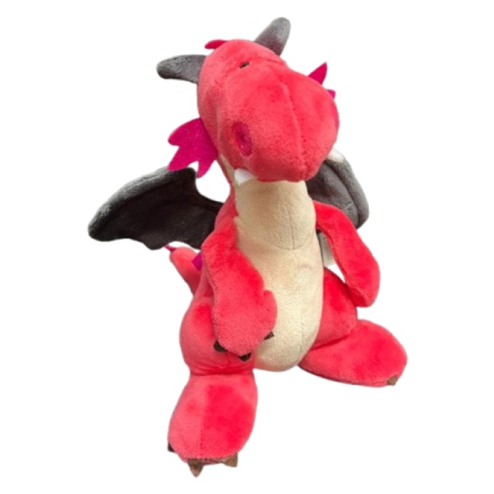 Jucarie de plus, dragon, 20 cm, roz