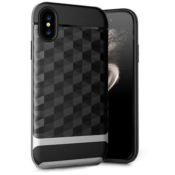 Husa telefon Apple Iphone 10, Iphone X ofera protectie Subtire Mosaic Silver