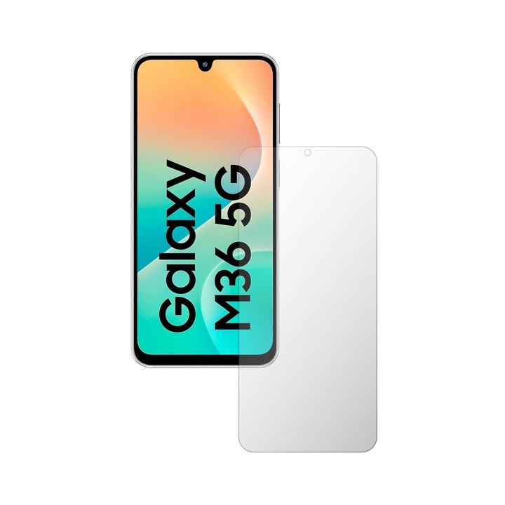 Folie Protectie Ecran Folie24, pentru Samsung Galaxy M36, 1X Ultra-Clear cu Acoperire Case-Friendly ( Compatibile cu Carcasa ), Adeziva, Flexibila cu Auto Regenerare