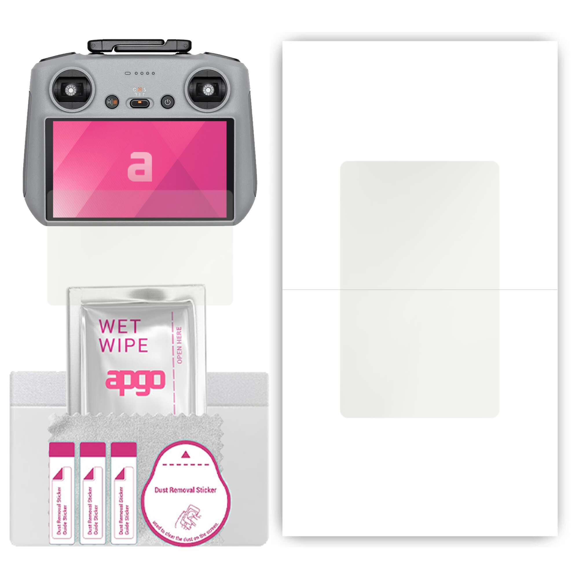 Folie de protectie MAT MATTE apgo pentru DJI RC 2 – autoadeziva, afisare completa, hidrogel, anti-zgarieturi, full glue, 5D