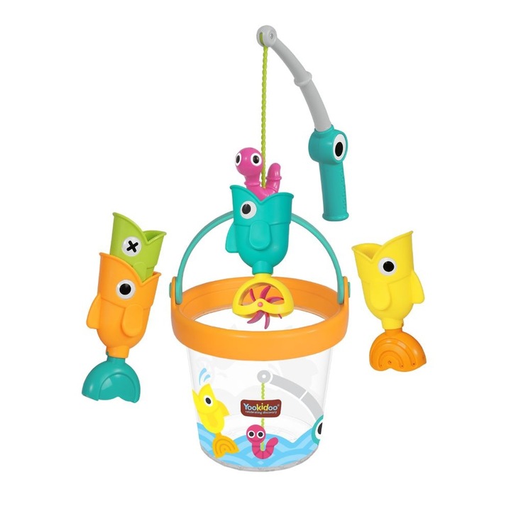 Fürdőjáték, Yookidoo, Mosolygós szett 3 mágneses hallal, vízi effektekkel, többszínű